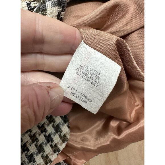 VTG Jessica Scott Emporium 80s Career Tweed Wool Blazer Plaid Pencil Skirt 14 M - Picture 3 of 15